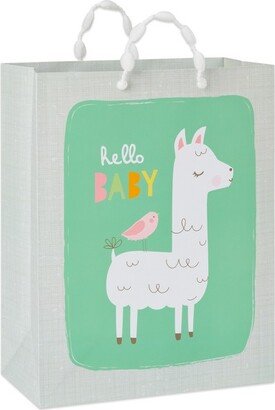 Medium 'Hello Baby' Llama and Bird Baby Shower Gift Bag - Spritz™