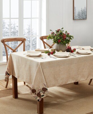 Berry Pinecone Cutwork Tablecloth, 60