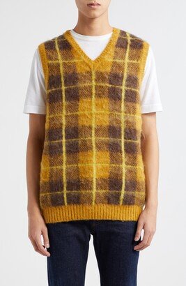 Plaid Brushed Sweater Vest