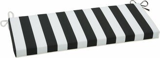 Pillow Perfect Cabana Stripe Black Bench Cushion