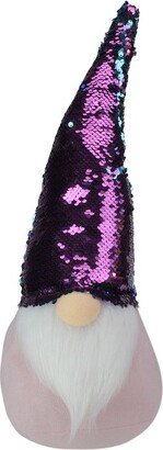 Northlight 17.5 Gnome with Purple and Blue Flip Sequin Hat Christmas Decoration