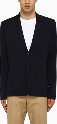 Single-breasted navy cotton jacket