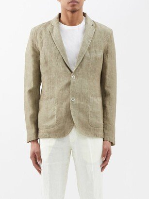 Patch-pocket Linen Suit Jacket