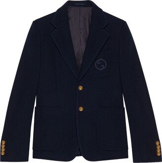 GG logo-patch jersey-knit blazer