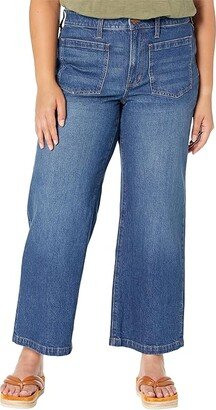 Plus Patch Pocket Perfect Vintage Wide Leg Jeans in Caronia Wash (Caronia Wash) Women's Jeans