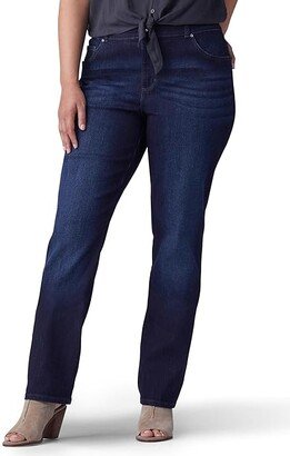 Plus Size Relaxed Fit Straight Leg Jeans Mid-Rise (Niagara) Women's Clothing