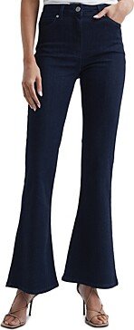 Beau Mid Rise Flare Jeans in Dark Indigo