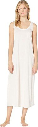 Cotton Deluxe Long Tank Nightgown (Crystal Pink) Women's Pajama