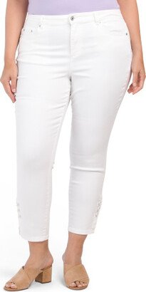 TJMAXX Plus 5 Pocket Jeans With Pearls For Women