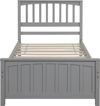 Modern Twin Size Wood Platform Bed