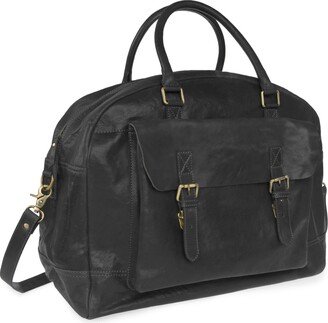 Vida Vida Wandering Soul Black Leather Travel Bag