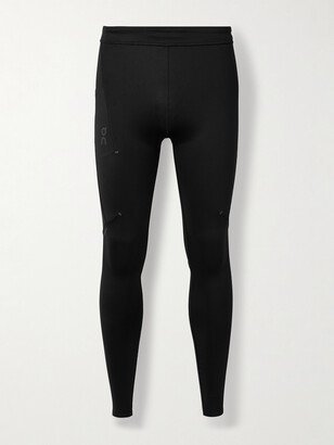 Performance Logo-Print Stretch Recycled-Jersey Running Tights