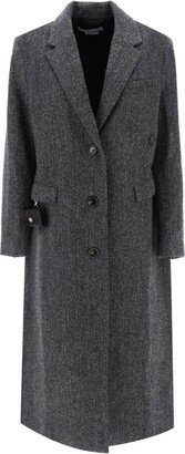 Tia Coat In Herringbone Wool