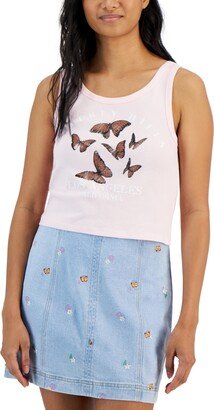 Grayson Threads Black Juniors' Beverly Hills Butterflies Graphic Tank Top