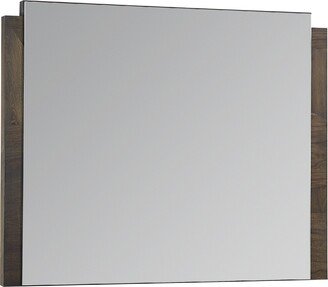 45 Inch Dee Rectangular Dresser Mirror, Wood Accents, Oat Brown