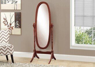 Monarch Specialties Walnut Oval Wood Frame 59nch Mirror