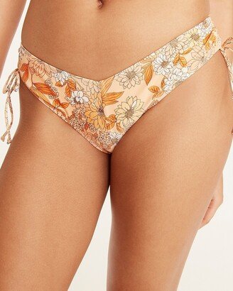 Hipster curved-waist cheeky bikini bottom in zinnia floral