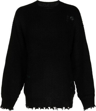 Distressed Crew-Neck Jumper