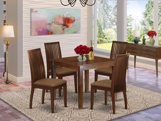 Patio Balcony Dining Arm Chair with Brown Wicker Set of 2-AO