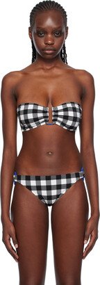 Black & White Cube Bikini Top