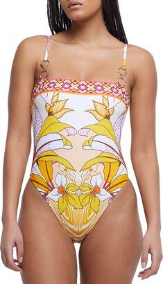 O-Ring Cutout One-Piece Swimsuit