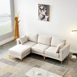 GEROJO Modern Living Room Furniture Sofa, Leisure L Shape Sectional Sofa, Combine or Separate Each Seat For What You Like