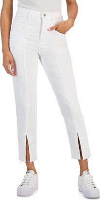 Juniors' High-Rise Seamed Split-Hem Skinny Jeans, Created for Macy's