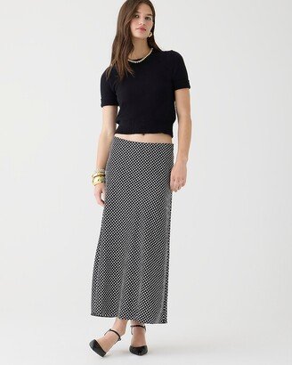 Gwyneth slip skirt in tiny dot print