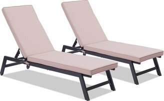 Five-Position Adjustable Aluminum Recliner With Cushions