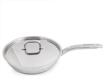 Belly Shape 18/10 Stainless Steel 10.5 Skillet with Stainless Steel Lid 2.5Qt.