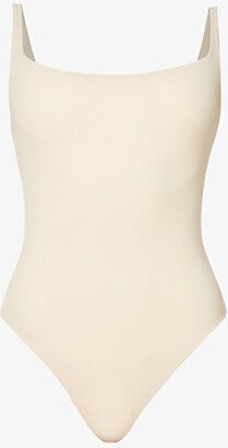 Womens Sand Fits Everybody Square-neck Stretch-jersey Body