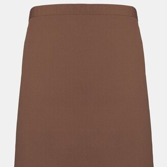 Premier Ladies/Womens Mid-Length Apron (Pack of 2) (Mocha) (One Size)