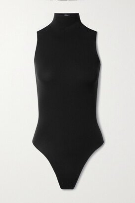 Ballet Stretch-jersey Thong Bodysuit - Black-AA