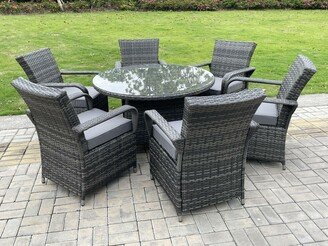 Fimous Outdoor Rattan Garden Furniture Dining Set Table And Chair Set Wicker