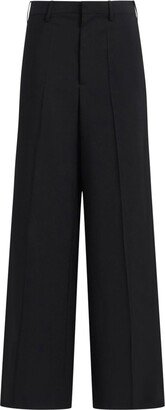 High-Waisted Pressed-Crease Trousers