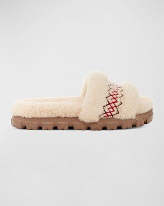 Cozetta Shearling Braid Flat Slippers