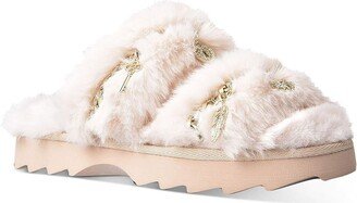 Womens Faux Fur Slip On Slide Slippers