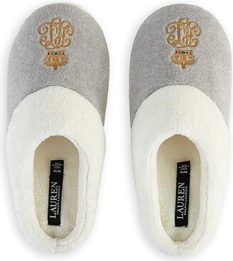 Embroidered Logo Slippers (Grey Heather) Women's Slippers