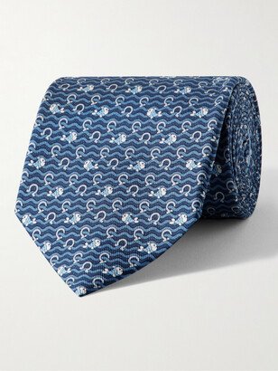 8cm Printed Silk-Twill Tie