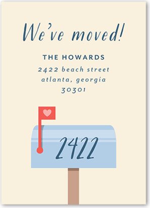 Moving Announcements: Mailbox Moved Moving Announcement, Beige, 5X7, Matte, Signature Smooth Cardstock, Square