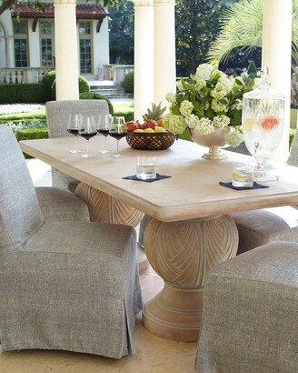 Double Pedestal Indoor/Outdoor Dining Table