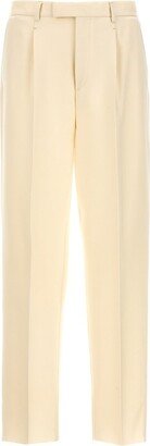 Pleated Straight Leg Pants