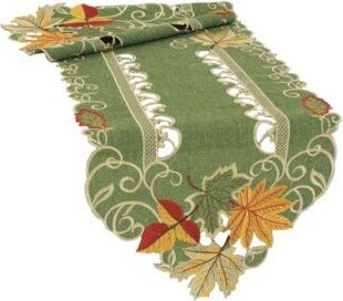 Delicate Leaves Embroidered Cutwork Table Runner Collection