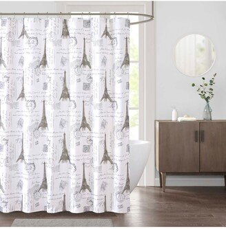 Decor Studio Paris 72 x 72 Faux-Linen Shower Curtain