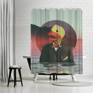 71 x 74 Shower Curtain, Rubber Ducky by Ali Gulec