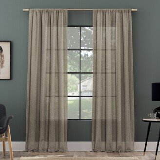 Subtle Foliage Recycled Fiber Sheer Curtain Panel, Single Panel