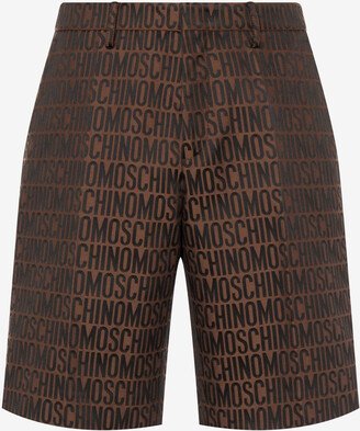 All-over Logo Jacquard Nylon Bermuda Shorts