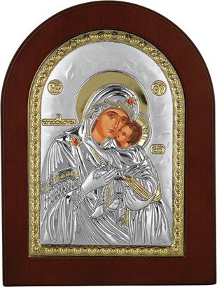 Blessed Virgin Mary Glykofilousa - Theotokos - Greek Orthodox Catholic Christian Byzantine Silver Icon