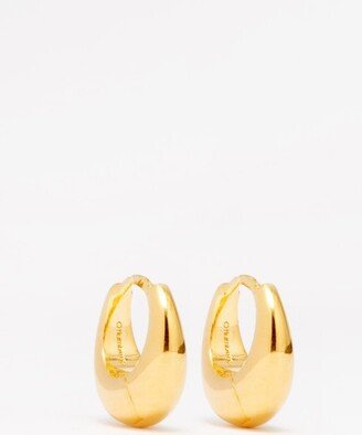 Mini Graduated 14kt Gold-vermeil Hoop Earrings