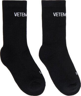 Black Rib Socks